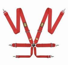 OMP First 3 6-Point Racing Safety Harness – Red picture
