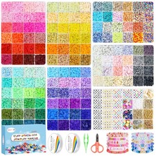 23000Pcs Clay Beads Friendship Bracelet Making Kit, 7 Boxes 144 Colors... picture