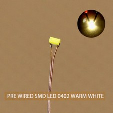 20pcs Pre-wired micro 0.1mm Copper Wire SMD LED 0402 Warm White Lights C0402WM picture