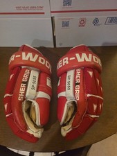 VINTAGE SHER-WOOD SP-5055 PROFESIONAL HOCKEY GLOVES picture