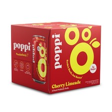 poppi Prebiotic Soda Cherry Limeade, 12 fl oz Cans 4-Pack with 5g sugar per can picture