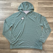 NEW Johnnie-O Hoodie Mens L Green 1/4 Zip Royce Stretch Performance Pullover picture