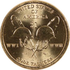 2016 P Code Talkers Native American Dollar Uncirculated $1 Coin picture