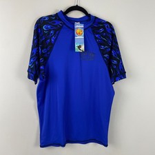 Ron Jon Surf Shop Blue Swim Rash Guard Shirt Mens 2XL Blue Short Sleeve picture