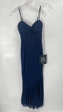 Lulus Navy Blue Maxi Slip Dress Prom Formal Wedding Sz XS NWT picture