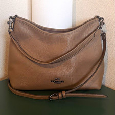 Coach Laurel Crossbody/Shoulder Bag Stone Pebbled Leather with Gunmetal Hardware picture