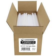 Surebonder 725R510 10in 7/16 Clear Full Size Hot Glue Sticks 5lb 90ct picture