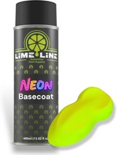 LiME LiNE Automotive Neon Yellow Basecoat Spray Paint - 14 Oz picture
