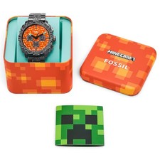 MINECRAFT X FOSSIL 44MM Limited Edition Nether Chronograph Watch LE1251 picture