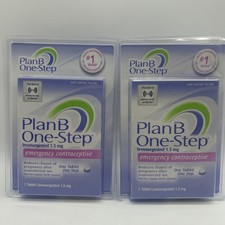 Plan B One-Step Emergency Contraceptive (1 Tablet Each) Lot Of 2 Exp 03/2027 picture