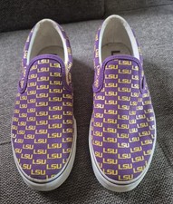 Row One LSU Canvas Slip-on Unisex Sneakers. Men's Size 6, Women's Size 7.5 picture