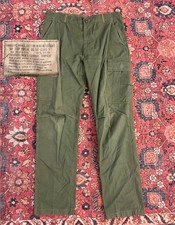 VTG OG-107 US Army Trouser Medium Poplin Tropical Ripstop Cargo 50s 60s Class 1 picture