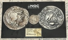 Attica Athens AR Tetradrachm New Style 158/7 BC NGC F Athena Owl picture