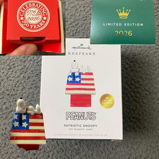 Patriotic Snoopy Hallmark 2026 Ornament The Peanuts Gang Limited Ed NIB SOLD OUT picture