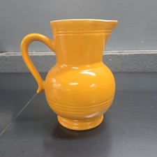 Vtg Emile Henry Mustard Yellow Pitcher 15-00 France Marigold picture