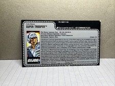 1988 Gi Joe SUPER TROOPER File card. Very Good Shape picture