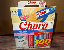 INABA Churu Cat Treats, Lickable, Squeezable Creamy Purée with Vitamin E, 0.5 Ou picture