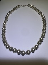 Vintage Lovely Beaded Sterling Silver Chain Necklace  25g picture