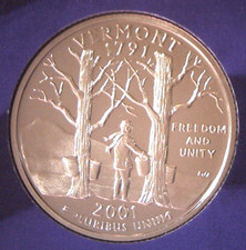 2001 S 25C Vermont Proof 50 States Quarter **FREE SHIPPING** picture
