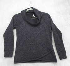 Ideology Pullover Womens M Gray Fleece Cowl Neck Asymmetrical Hem Lightweight picture