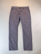 AG Adriano Goldschmied Men's 33x32 Everett Slim Straight Gray Patterned Chinos picture