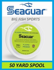 SEAGUAR FLUORO PREMIER Fluorocarbon Leader 50 YARDS PICK YOUR SIZE FREE USA SHIP picture
