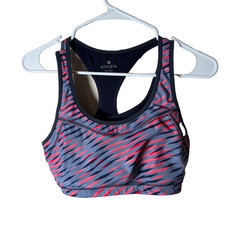Athleta Sports Bra Women's Medium Racerback Athletic Active Printed Colorful picture