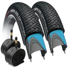 Set 20 x 2.10 BMX Bike Tire & Tubes Schrader - Foldable 54-406, 27 TPI picture