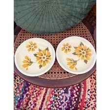 Vintage 70s Mikasa Pastelle Sunray Japan Groovy Boho Floral Dessert Salad Plates picture