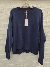 New Quince 100% Organic Cotton Boyfriend Crew Sweater Women's US Size M picture