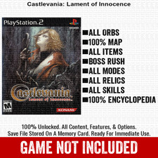 Castlevania Lament of Innocence 100% All Items PS2 Memory Card CHEATS picture