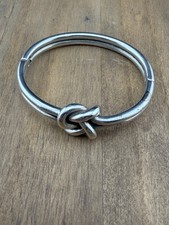 Retired James Avery 925 Sterling Silver Bold Lover's Knot Clasp Bracelet picture