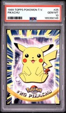 1999 Topps Pokemon T.v. Pikachu PSA 10 Black Logo 1st Print picture