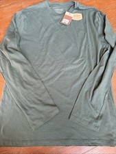 Sonoma NWT Long Sleeve Men’s 100% Cotton Weekend Tee Green Medium M picture