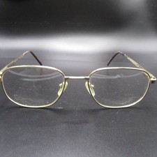 Vintage PT48 Capri Gold Metal Oval Eyeglass Frames 56-19-145 Unisex Adult picture