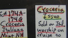Stampsweis Italian Croceria Issues scott 174A - 174G MNH top values picture