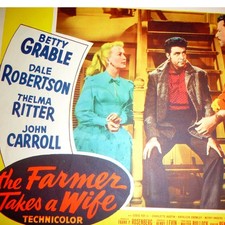 1953 The Farmer Takes a Wife Lobby Card Betty Grable Dale Robertson 53-41 picture