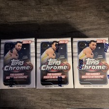 2024-25 Topps Chrome Basketball Blaster Box Factory Sealed 8 Packs Lot of 3 picture