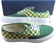 Vans Men's Lx Authentic 44 Checkerboard Fairway Green Yellow shoes Size 10 NIB picture