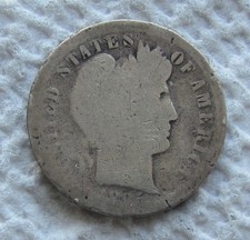 1895 Barber Silver Dime Rare Key Date Philadelphia P Mint Worn Cleaned Filler picture
