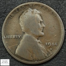 1914 D Lincoln Wheat Copper Cent 1C picture