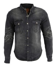 Men's Motorcycle Lightweight Biker Flannel Waterproof Checkered Jacket Shirt picture