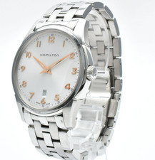 [Paper] HAMILTON Jazzmaster H385111 42mm White Dial Quartz Men's Vintage Watch picture