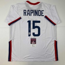 Autographed/Signed Megan Rapinoe White USA United States Jersey JSA COA picture