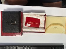 Salvatore Ferragamo Black Ardente Calf Leather Bifold Wallet - New in Box picture