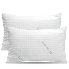 Elif Bamboo Pillows Adjustable Shredded Memory Foam Bed Pillows King or Queen picture