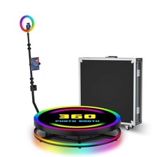 360 Photo Booth Machine 115cm RGB LED Ring Light Flight Case Party Event picture