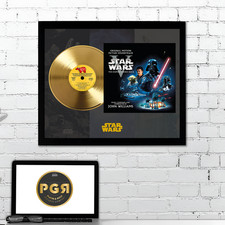 Star Wars Empire Strikes Back Gold Record Wall Art Framed Decor Gift picture