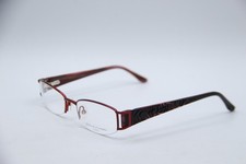 NEW DANA BUCHMAN VISION MARCELLA BU BURGUNDY AUTHENTIC FRAMES EYEGLASSES 50-18 picture