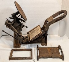 Kelsey Excelsior Mercury Model M 3 X 5 Letterpress W/ Chase & Platen Bed Meriden picture
